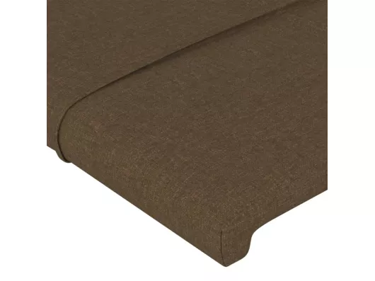 Kauf Unique LED Kopfteil Dunkelbraun 80x5x118/128 cm Stoff Räumungsverkauf