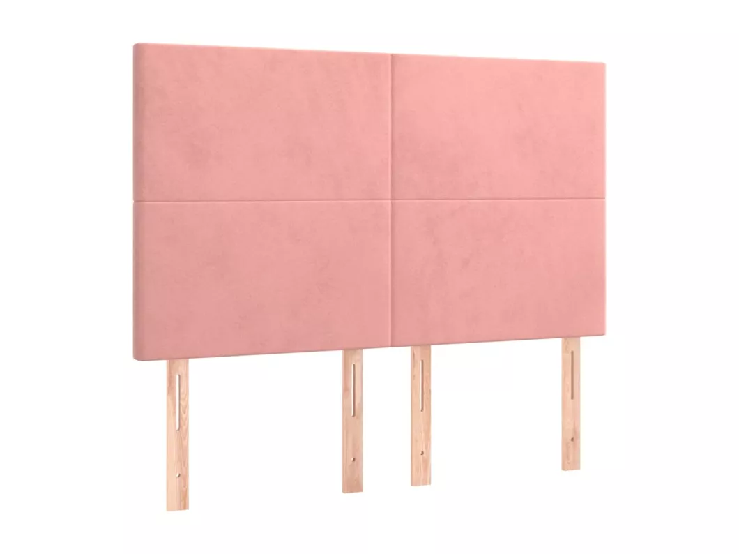 Kauf Unique LED Kopfteil Rosa 144x5x118/128 cm Samt Kauf eins, bekomm eins gratis