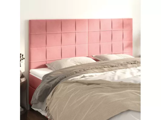 Kauf Unique Kopfteile 4 Stk. Rosa 80x5x78/88 cm Samt