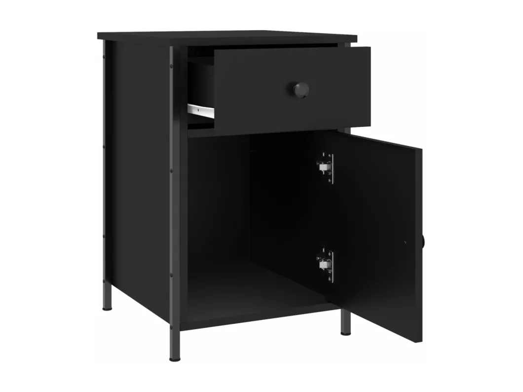 Kauf Unique Nachttisch Schwarz 40x42x60 cm Holzwerkstoff Riesige Ersparnisse
