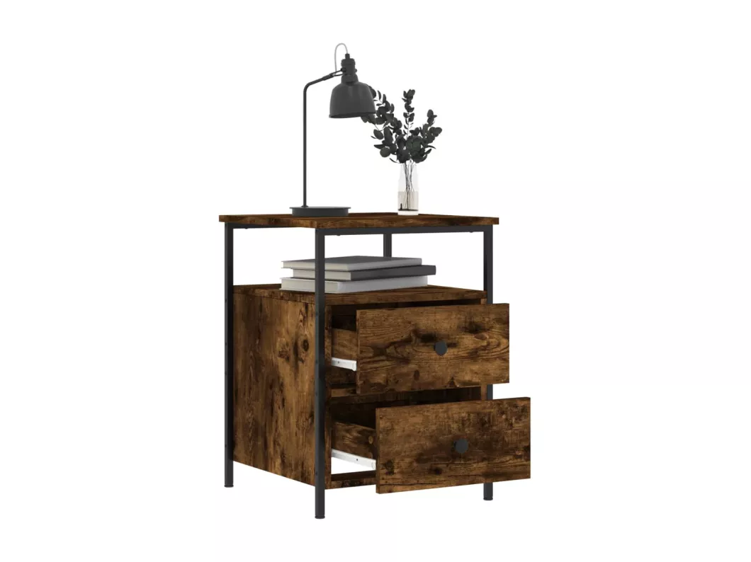 Kauf Unique Nachttisch Räuchereiche 44x45x60 cm Holzwerkstoff VIP-Rabatte