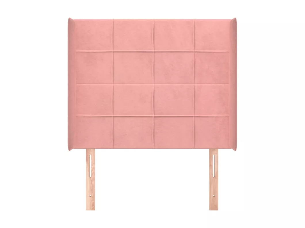 Kauf Unique Kopfteil mit Ohren Rosa 103x16x118/128 cm Samt Tiefpreis