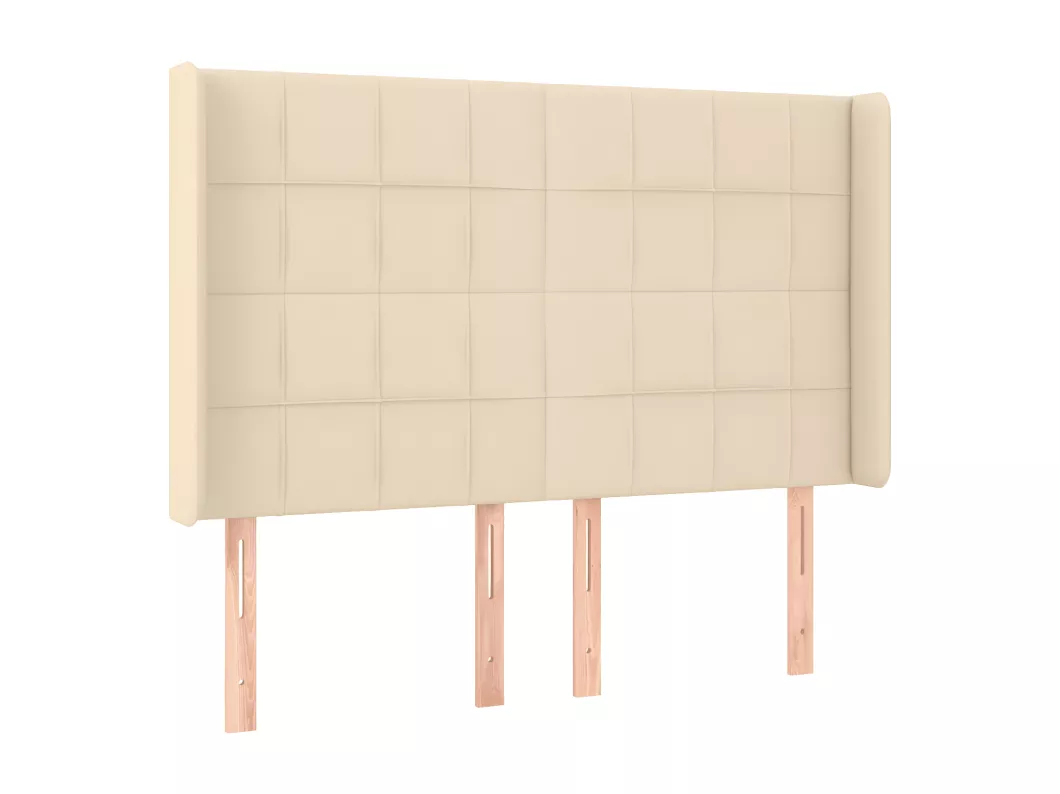 Kauf Unique LED Kopfteil Creme 147x16x118/128 cm Stoff Begrenzte Freigabe