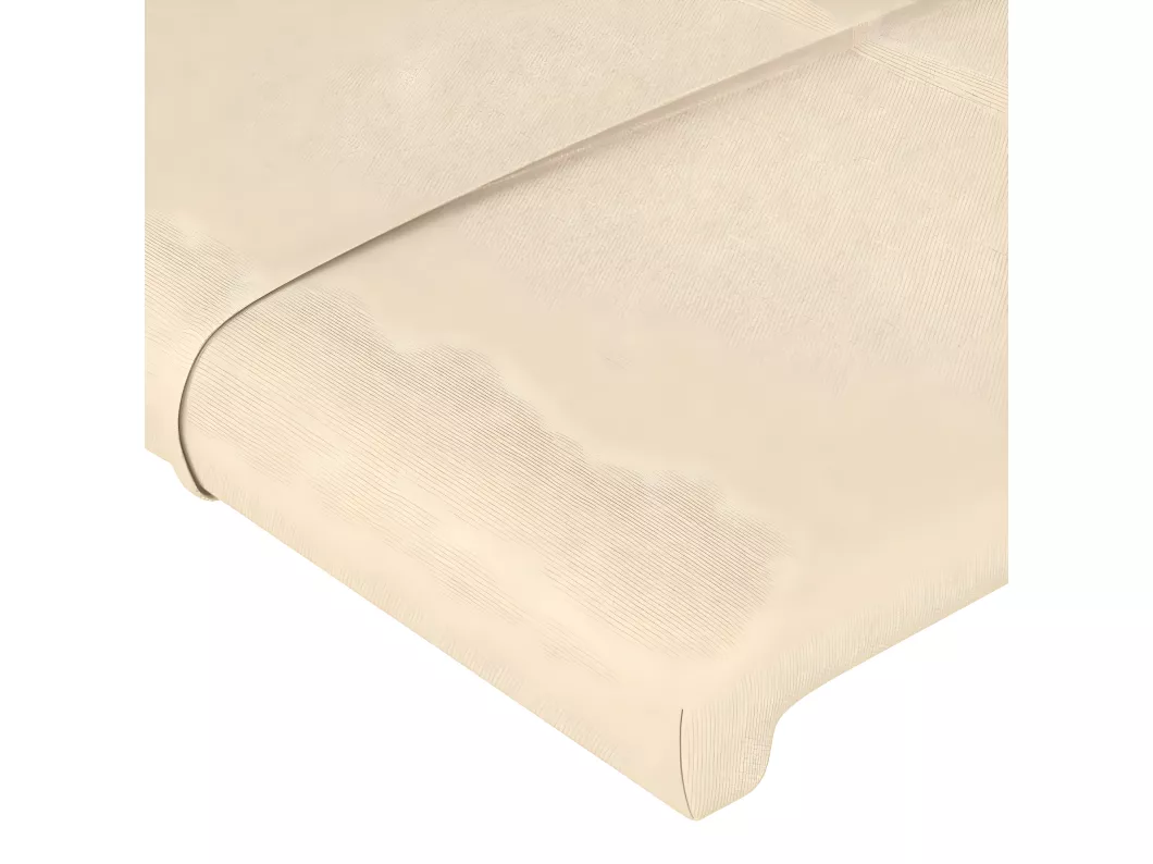 Kauf Unique LED Kopfteil Creme 147x16x118/128 cm Stoff Begrenzte Freigabe