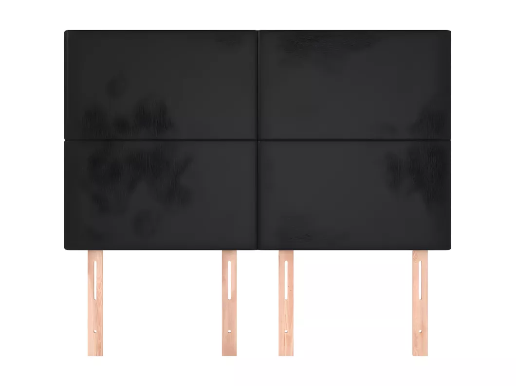 Kauf Unique Kopfteile 4 Stk. Schwarz 72x5x78/88 cm Kunstleder Letzte 2 Tage