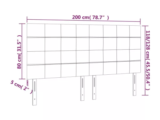 Kauf Unique LED Kopfteil Rosa 200x5x118/128 cm Samt Bis zu 50% Rabatt