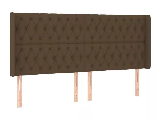 Kauf Unique LED Kopfteil Dunkelbraun 183x16x118/128 cm Stoff Bis zu 65% Rabatt