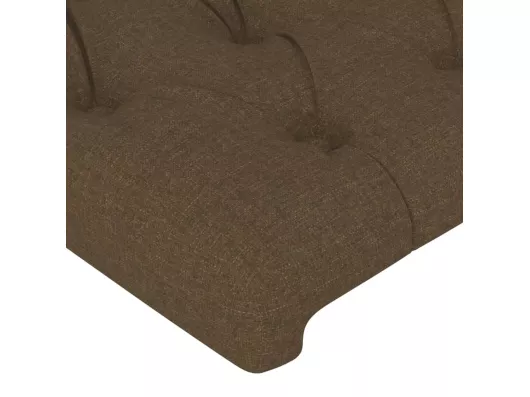 Kauf Unique LED Kopfteil Dunkelbraun 183x16x118/128 cm Stoff Bis zu 65% Rabatt