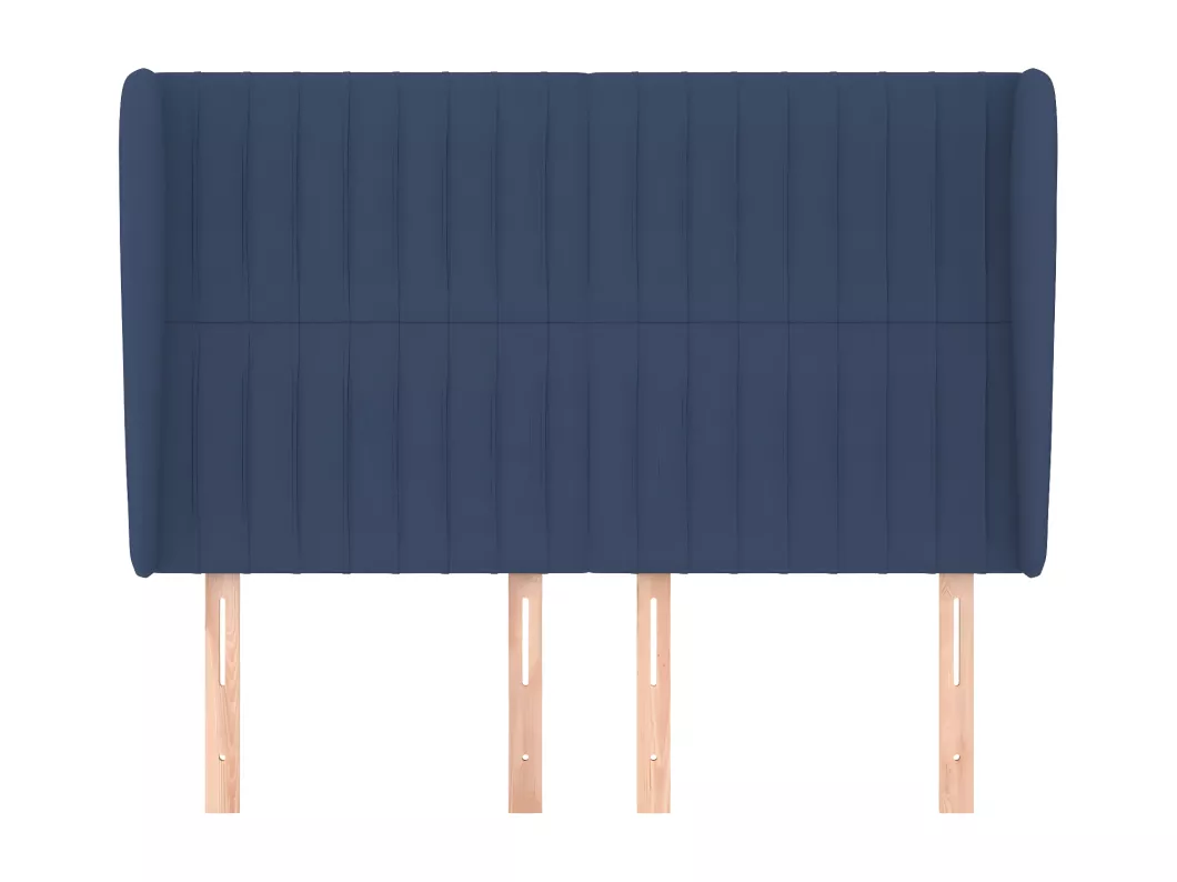 Kauf Unique Kopfteil mit Ohren Blau 147x23x118/128 cm Stoff Sonderangebot der Fabrik