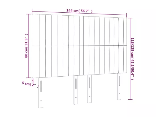 Kauf Unique LED Kopfteil Blau 144x5x118/128 cm Stoff Bis zu 55% Rabatt