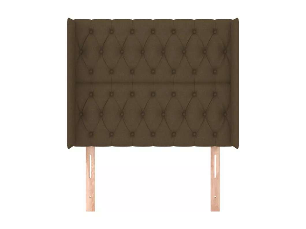 Kauf Unique Kopfteil mit Ohren Dunkelbraun 93x16x118/128 cm Stoff Discount Store für neue Produkte