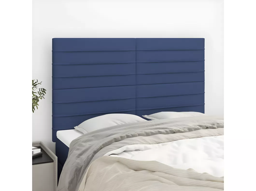 Kauf Unique Kopfteile 4 Stk. Blau 72x5x78/88 cm Stoff