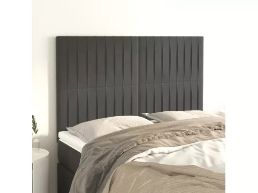 Kauf Unique Kopfteile 4 Stk. Dunkelgrau 72x5x78/88 cm Samt