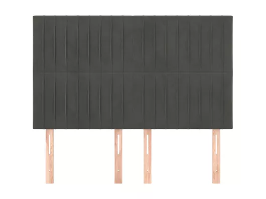 Kauf Unique Kopfteile 4 Stk. Dunkelgrau 72x5x78/88 cm Samt Super Rabatt