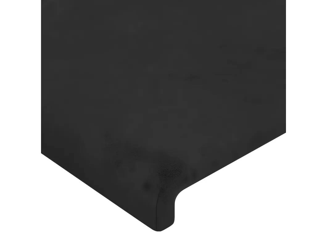 Kauf Unique LED Kopfteil Schwarz 200x5x118/128 cm Samt Riesige Rabatte