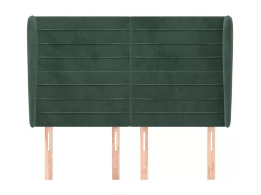 Kauf Unique Kopfteil mit Ohren Dunkelgrün 147x23x118/128 cm Samt Clearance-Verkauf