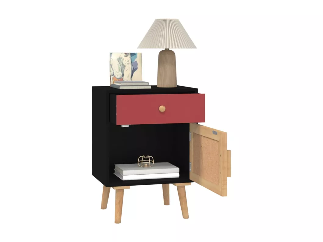 Kauf Unique Nachttische 2 Stk. Schwarz 40x30x55 cm Holzwerkstoff Kostenloser Versand international