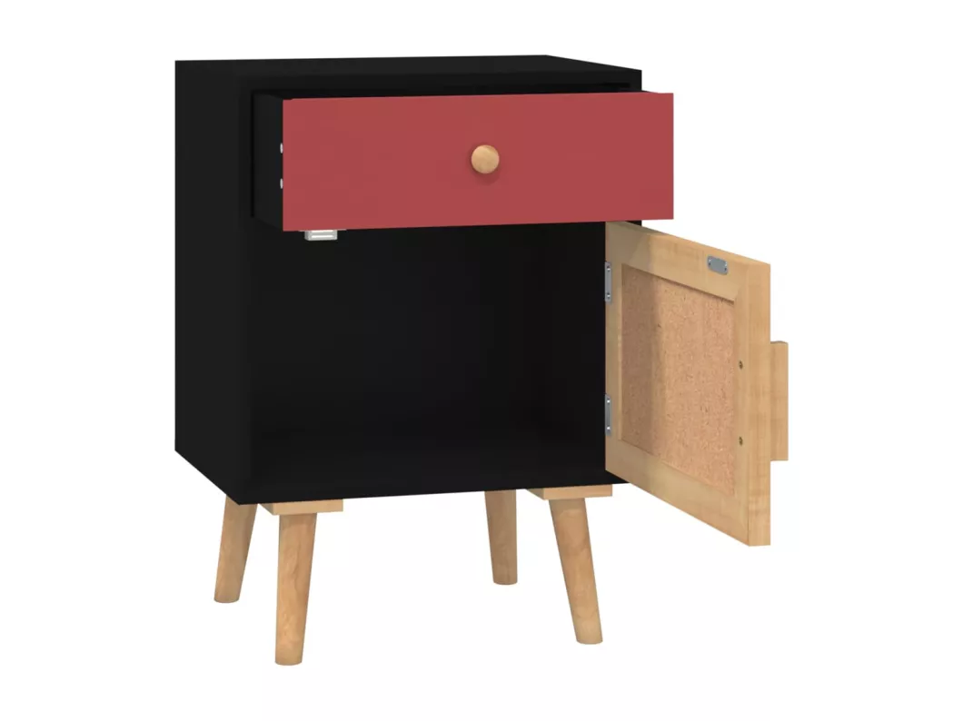 Kauf Unique Nachttische 2 Stk. Schwarz 40x30x55 cm Holzwerkstoff Kostenloser Versand international