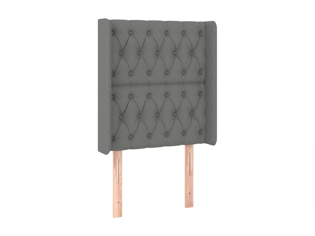 Kauf Unique LED Kopfteil Dunkelgrau 83x16x118/128 cm Stoff Speichern exportieren