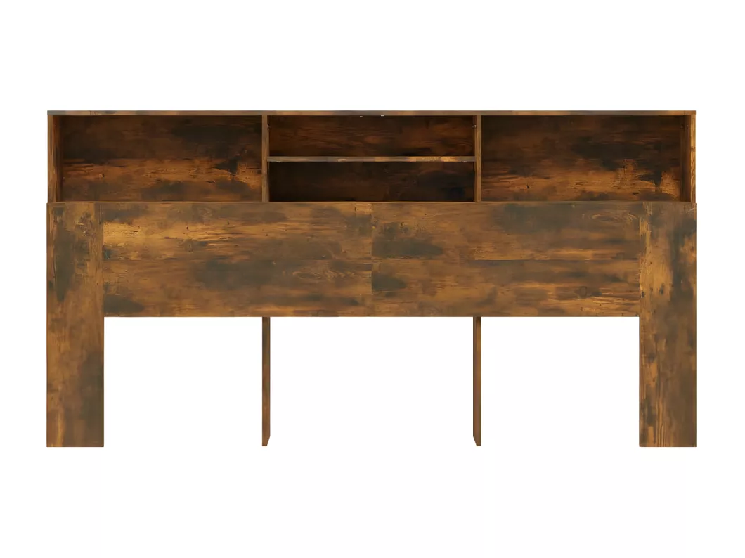 Kauf Unique Kopfteil mit Ablagen Räuchereiche 200x19x103,5 cm 50% Rabatt für begrenzte Zeit