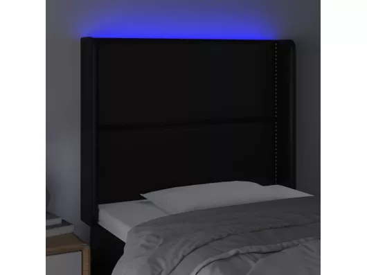 Kauf Unique LED Kopfteil Schwarz 103x16x118/128 cm Kunstleder 2025
