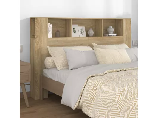 Kauf Unique Kopfteil mit Ablagen Sonoma-Eiche 160x18,5x104,5 cm Verkauf