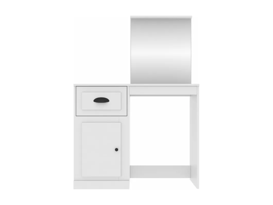 Kauf Unique Schminktisch mit Spiegel Weiß 90x50x132,5 cm Holzwerkstoff im Angebot