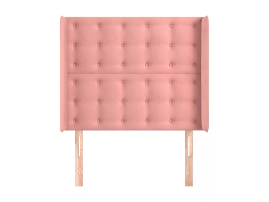 Kauf Unique Kopfteil mit Ohren Rosa 93x16x118/128 cm Samt Meist gekauft