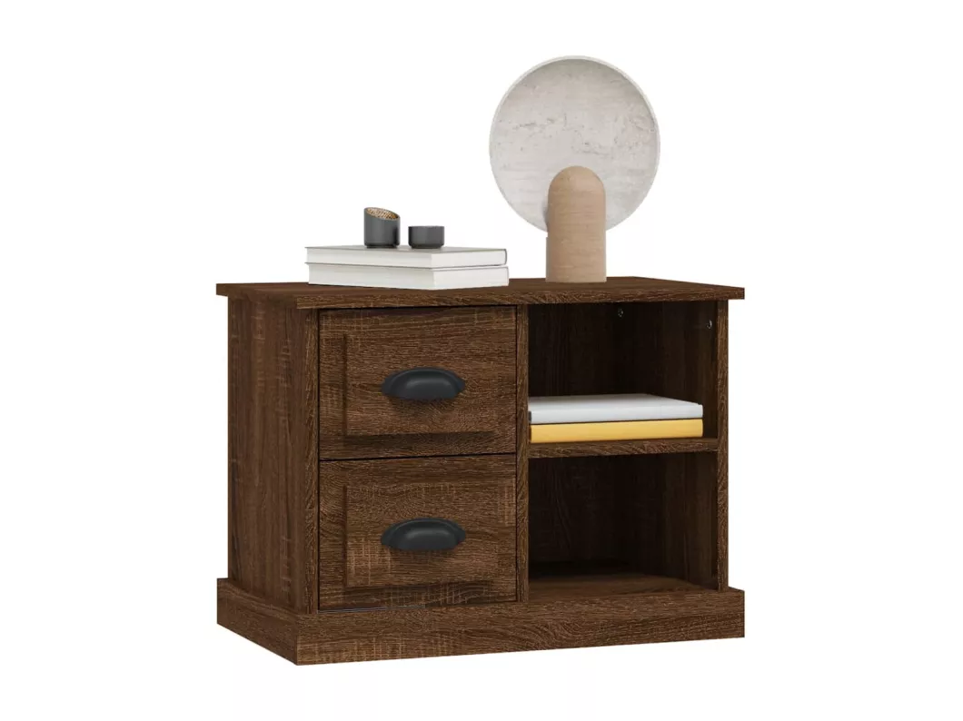 Kauf Unique Nachttisch Braun Eichen-Optik 60x35,5x45 cm Limitierter Zeitrabatt