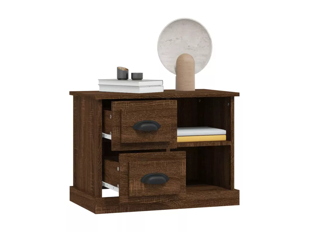 Kauf Unique Nachttisch Braun Eichen-Optik 60x35,5x45 cm Limitierter Zeitrabatt