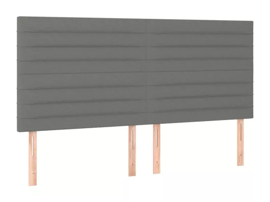 Kauf Unique LED Kopfteil Dunkelgrau 160x5x118/128 cm Stoff Fabrik Onlineshop
