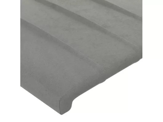 Kauf Unique Kopfteil mit Ohren Hellgrau 163x23x118/128 cm Samt Fabrikpreis