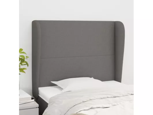 Kauf Unique Kopfteil mit Ohren Dunkelgrau 93x23x118/128 cm Stoff