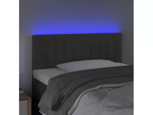 Kauf Unique LED Kopfteil Dunkelgrau 90x5x78/88 cm Samt Flash Sale