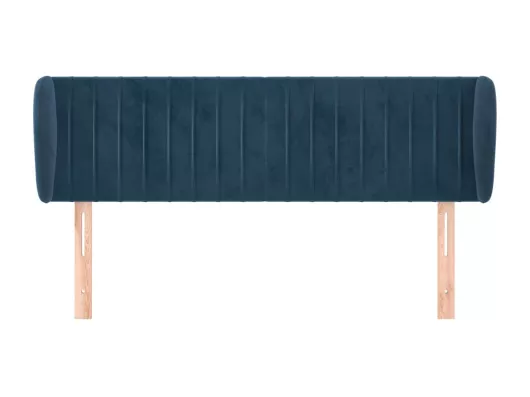 Kauf Unique Kopfteil mit Ohren Dunkelblau 147x23x78/88 cm Samt Begrenztes Angebot