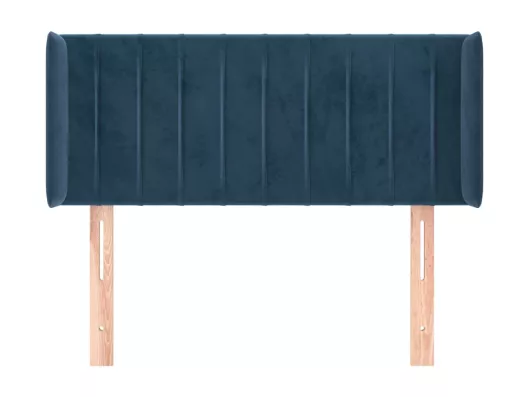 Kauf Unique Kopfteil mit Ohren Dunkelblau 83x16x78/88 cm Samt Online Shopping