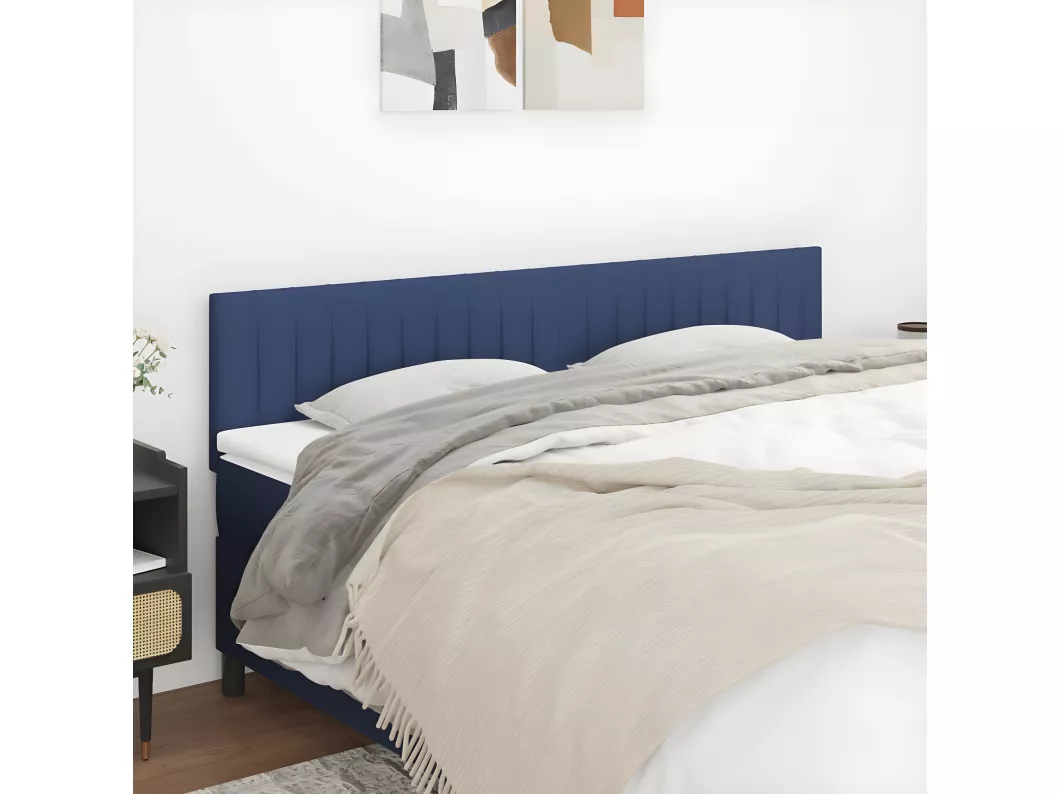 Kauf Unique Kopfteile 2 Stk. Blau 90x5x78/88 cm Stoff