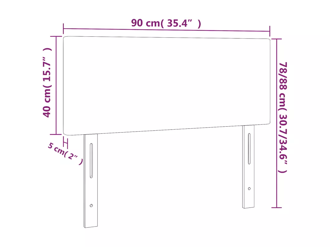 Kauf Unique LED Kopfteil Cappuccino-Braun 90x5x78/88 cm Kunstleder Valentinstagsangebot