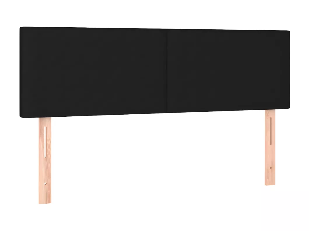 Kauf Unique LED Kopfteil Schwarz 144x5x78/88 cm Stoff Heißer Verkauf