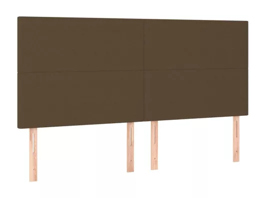 Kauf Unique LED Kopfteil Dunkelbraun 180x5x118/128 cm Stoff Exklusive Angebote