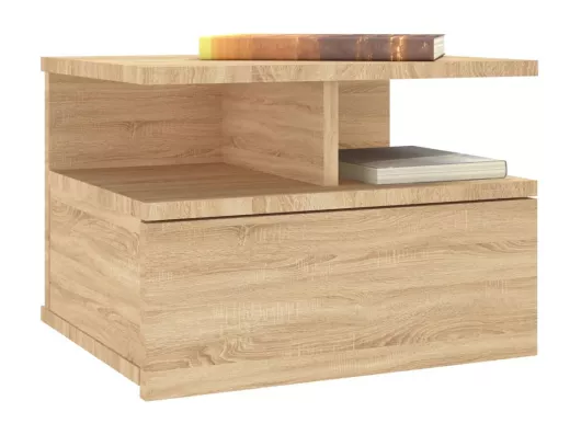Kauf Unique Nachttische 2Stk. Hängend Sonoma-Eiche 40x31x27cm Holzwerkstoff Blitzangebot