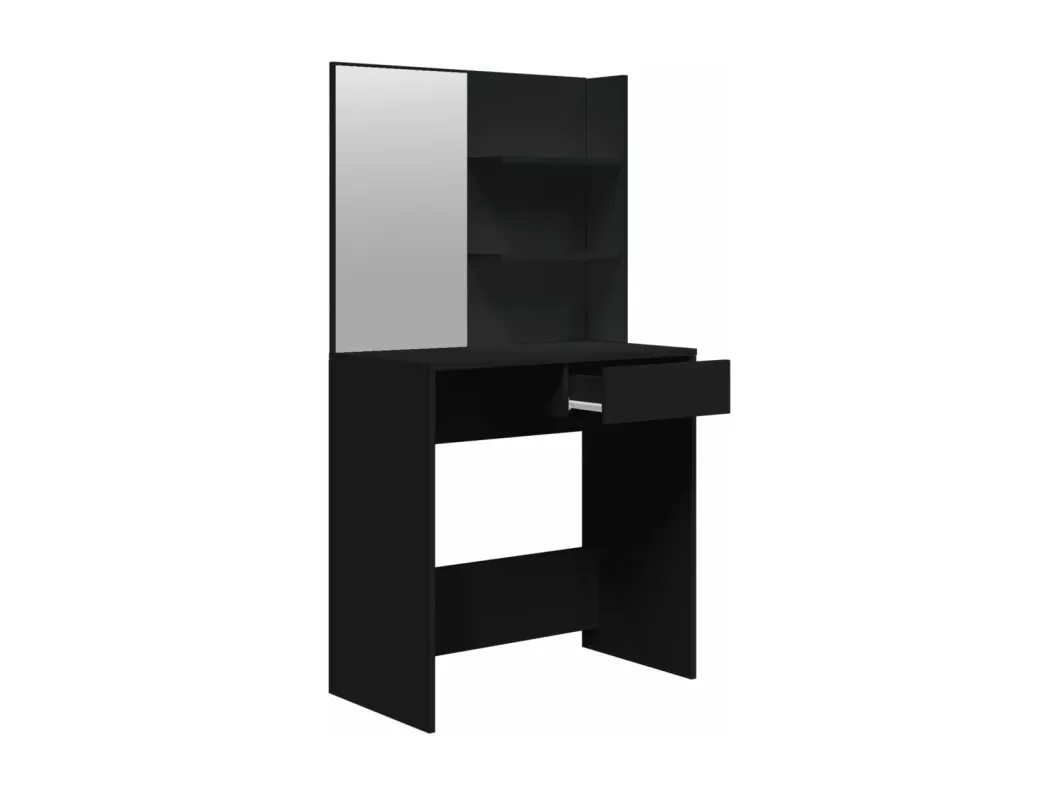 Kauf Unique Schminktisch-Set Schwarz 74,5 x 40 x 141 cm Bestseller