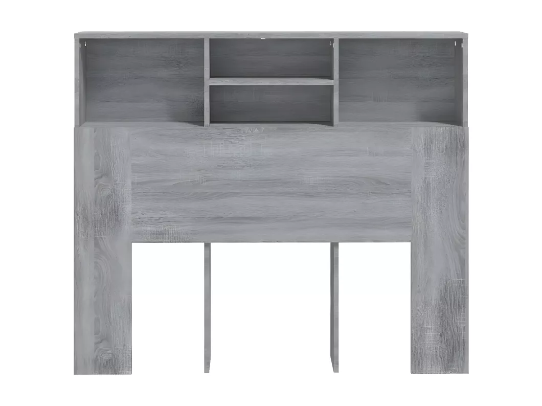 Kauf Unique Kopfteil mit Ablagen Grau Sonoma 120x19x103,5 cm Räumungsverkauf