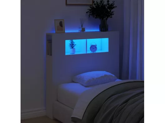 Kauf Unique LED-Kopfteil Weiß 100x18,5x103,5 cm Holzwerkstoff Tägliche Deals