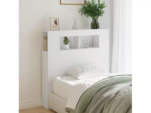 Kauf Unique LED-Kopfteil Weiß 100x18,5x103,5 cm Holzwerkstoff Tägliche Deals