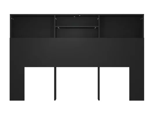 Kauf Unique Bett-Kopfteil mit Ablagen Schwarz 160x19x103,5 cm Sonderangebote