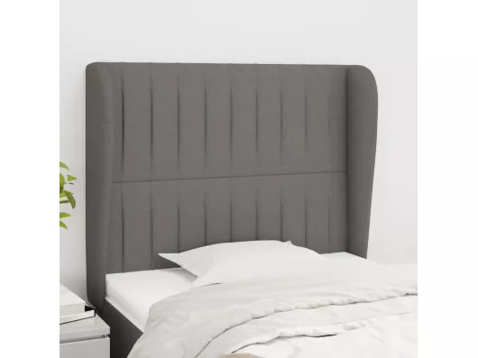 Kauf Unique Kopfteil mit Ohren Dunkelgrau 93x23x118/128 cm Stoff Riesige Ersparnisse