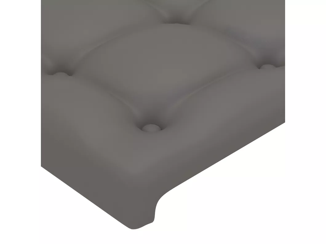 Kauf Unique Kopfteil mit Ohren Grau 203x16x78/88 cm Kunstleder Super Sparpreis