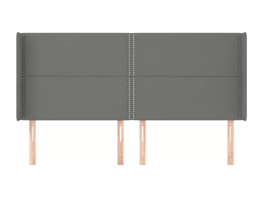 Kauf Unique Kopfteil mit Ohren Dunkelgrau 163x16x118/128 cm Stoff Letzte 3 Tage
