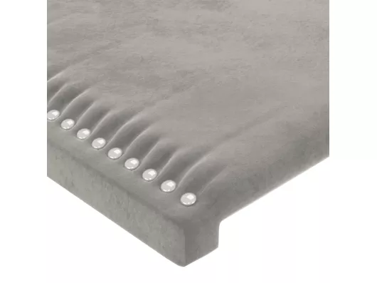 Kauf Unique Kopfteil mit Ohren Hellgrau 103x23x118/128 cm Samt Letzter Tag